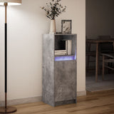 Credenza con LED Grigio Cemento 38x34x100 cm Legno truciolato