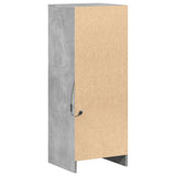 Credenza con LED Grigio Cemento 38x34x100 cm Legno truciolato