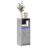 Credenza con LED Grigio Cemento 38x34x100 cm Legno truciolato
