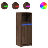 Credenza con LED Rovere Marrone 38x34x100 cm Legno truciolato