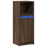 Credenza con LED Rovere Marrone 38x34x100 cm Legno truciolato