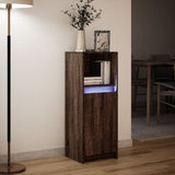 Credenza con LED Rovere Marrone 38x34x100 cm Legno truciolato