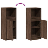 Credenza con LED Rovere Marrone 38x34x100 cm Legno truciolato