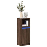 Credenza con LED Rovere Marrone 38x34x100 cm Legno truciolato