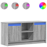 Mobile Porta TV con LED Grigio Sonoma 100x34x50cm in Truciolato