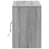 Mobile Porta TV con LED Grigio Sonoma 100x34x50cm in Truciolato