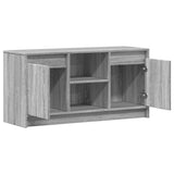 Mobile Porta TV con LED Grigio Sonoma 100x34x50cm in Truciolato