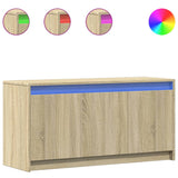 Mobile Porta TV con LED Rovere Sonoma 100x34x50cm in Truciolato