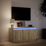 Mobile Porta TV con LED Rovere Sonoma 100x34x50cm in Truciolato