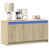 Mobile Porta TV con LED Rovere Sonoma 100x34x50cm in Truciolato