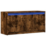 Mobile Porta TV con LED Rovere Fumo 100x34x50 cm in Truciolato