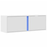 Mobile TV a Parete con Luci LED Bianco 100x31x35 cm