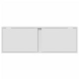 Mobile TV a Parete con Luci LED Bianco 100x31x35 cm