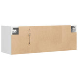 Mobile TV a Parete con Luci LED Bianco 100x31x35 cm