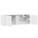 Mobile TV a Parete con Luci LED Bianco 100x31x35 cm