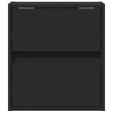 Mobili TV a Parete con Luci LED 2pz Neri 41x31x45 cm