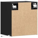Mobili TV a Parete con Luci LED 2pz Neri 41x31x45 cm