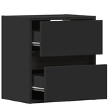 Mobili TV a Parete con Luci LED 2pz Neri 41x31x45 cm
