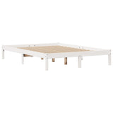 Letto senza Materasso Bianco 140x200 cm Legno Massello di Pino