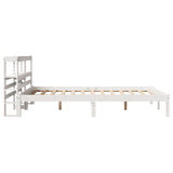 Letto senza Materasso Bianco 160x200 cm Legno Massello di Pino