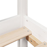 Letto senza Materasso Bianco 90x200 cm Legno Massello di Pino