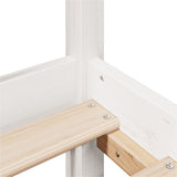 Letto senza Materasso Bianco 140x200 cm Legno Massello di Pino