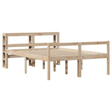 Letto per Anziani con Testiera 120x190 cm Legno Massello Pino