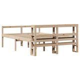 Letto per Anziani con Testiera 120x190 cm Legno Massello Pino