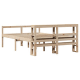 Letto per Anziani con Testiera 140x190 cm Legno Massello Pino