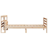 Giroletto con Testiera 90x200 cm in Legno Massello di Pino