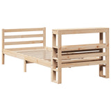 Giroletto con Testiera 90x200 cm in Legno Massello di Pino
