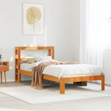 Letto senza Materasso Marrone Cera 90x200 cm Legno di Pino