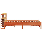 Letto senza Materasso Marrone Cera 90x200 cm Legno di Pino