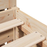 Letto senza Materasso 140x200 cm in Legno Massello di Pino