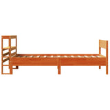 Letto senza Materasso Marrone Cera 100x200 cm in Legno di Pino