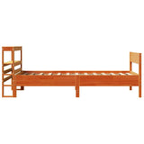 Letto senza Materasso Marrone Cera 90x200 cm Legno di Pino