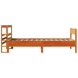 Letto senza Materasso Marrone Cera 75x190 cm in Legno di Pino