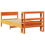 Letto senza Materasso Marrone Cera 75x190 cm in Legno di Pino