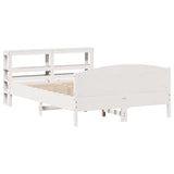 Letto senza Materasso Bianco 135x190 cm Legno Massello di Pino