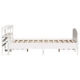Letto senza Materasso Bianco 135x190 cm Legno Massello di Pino