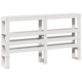 Letto senza Materasso Bianco 135x190 cm Legno Massello di Pino
