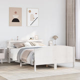 Letto senza Materasso Bianco 135x190 cm Legno Massello di Pino