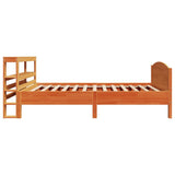 Letto senza Materasso Marrone Cera 90x200 cm Legno di Pino