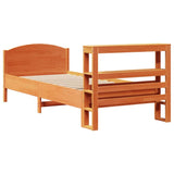 Letto senza Materasso Marrone Cera 90x200 cm Legno di Pino