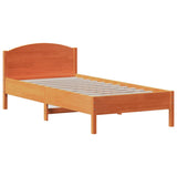 Letto senza Materasso Marrone Cera 90x200 cm Legno di Pino