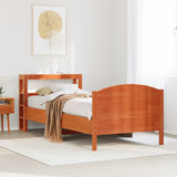 Letto senza Materasso Marrone Cera 90x200 cm Legno di Pino