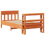 Letto senza Materasso Marrone Cera 90x200 cm Legno di Pino