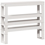 Giroletto con Testiera Bianco 90x200 cm Legno Massello di Pino