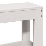 Giroletto con Testiera Bianco 135x190 cm Legno Massello di Pino