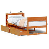 Letto senza Materasso Marrone Cera 90x200 cm Legno di Pino